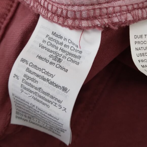 MADEWELL | High-Rise Denim Shorts: Garment-Dyed Button-Front Pink | Size 32 - Picture 9 of 10